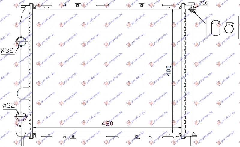 HLADNJAK BENZ +AC (48x40x2.8) (M)