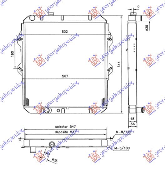 HLAD.MOT.2.4cc T.DIZ.4WD (55x52.5x3.7)