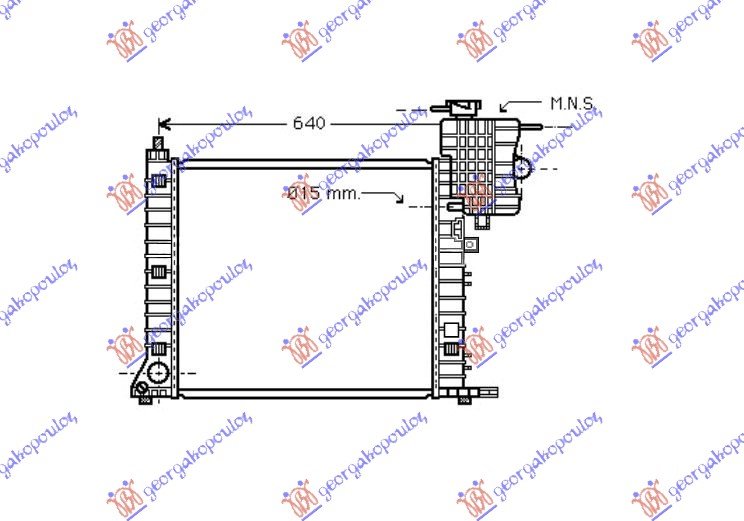 HLADNJAK MOTORA 2.2 CDI (MAN) (+AC) (570x560) 99-03 (MAHLE PREMIUM LINE)