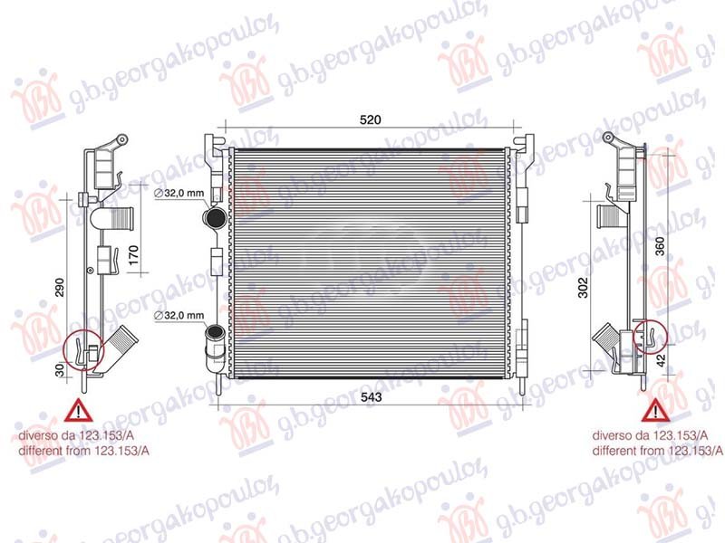 HLADNJAK MOTORA 1.5DCi 2001- (480x414x27) 59KW (NRF)
