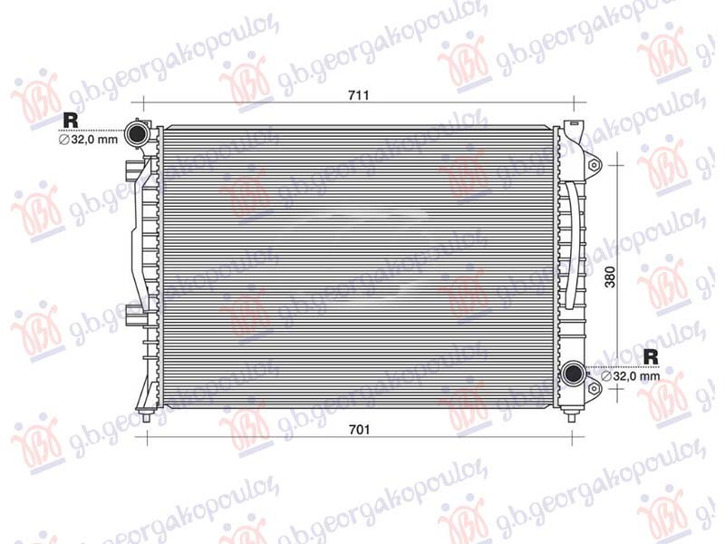 HLADNJAK MOTORA 2.7 T BENZIN (AUTO) (630x440x32) (NRF)