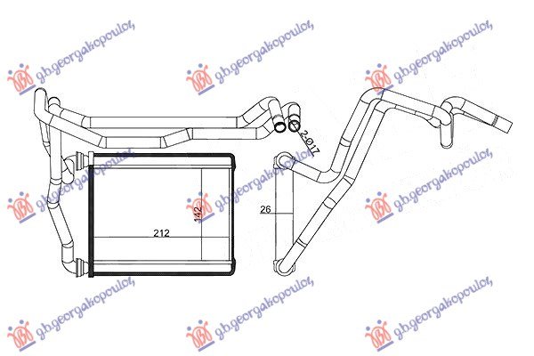 GREJAC KABINE 1.8/2.0 BENZIN (212x142x26)