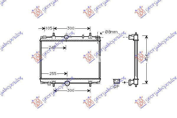 HLADNJAK MOTORA 2.0 BENZIN/DIZEL (MAN) (+/-AC) (38x56) (NISSENS)