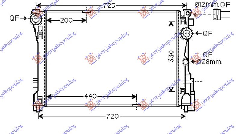 HLADNJAK MOTORA 2.1 DIZEL (AUTO) (640x420) (CEV 9mm) (VALEO)