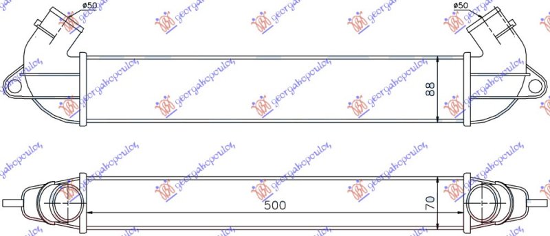 HLADNJAK INTERC. 1.3-1.9 JTD (500x70-85)