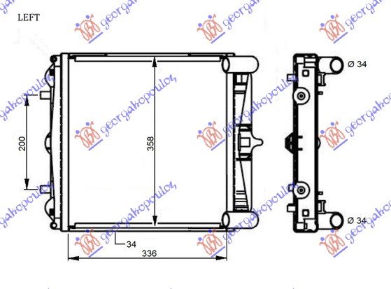 HLAD 2.5-S 3.2 +/- A/C (33.6x35.8x3.4)