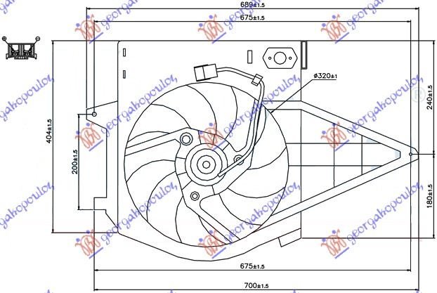 VENTILATOR KOMPLET (BENZIN) -A/C