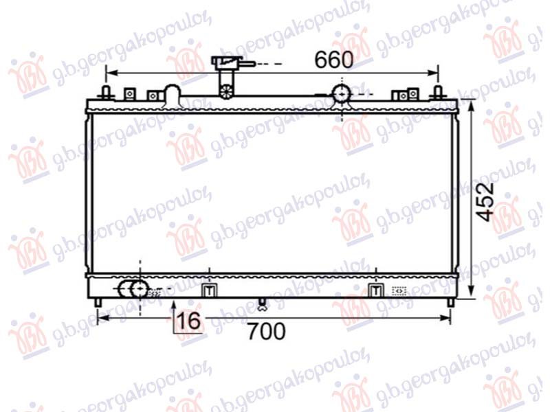 HLADNJAK MOTORA 2.3 BENZIN (-2005) - 2.0 DI DIZEL (MAN) (375x740x16) (VALEO)