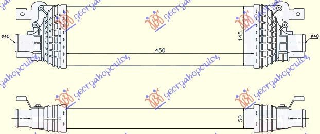 HLADNJAK INTERC.1.4-1.6TDCi (45x145x50)