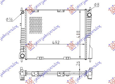 HLAD.MOT. 1.2-1.4-1.6i16V+/-A/C(49x41)