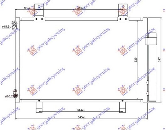 HLADNJAK KLIME BENZIN/DIZEL (500x335x16) (KOYO)