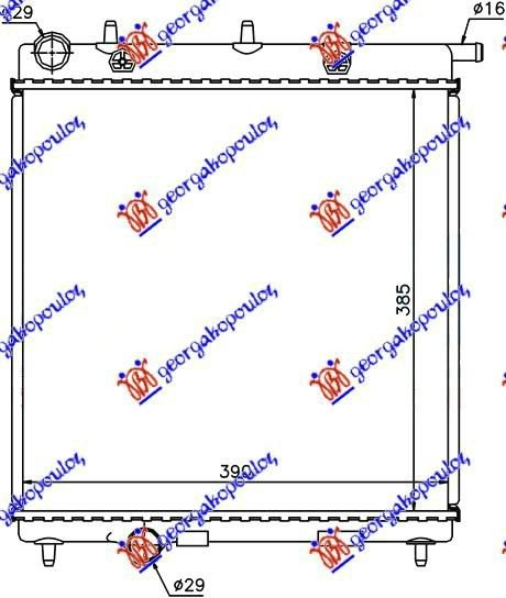 HLADNJAK MOTORA  BENZIN/DIZEL (380x390) (NRF)