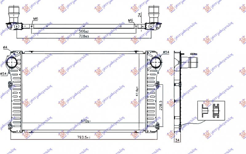 HLAD.INTERCOOLERA 2.2 D4D (670x414x24)