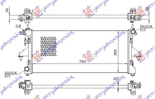 HLADNJAK MOTORA 2.3 JTD-A/C (78x37.8)