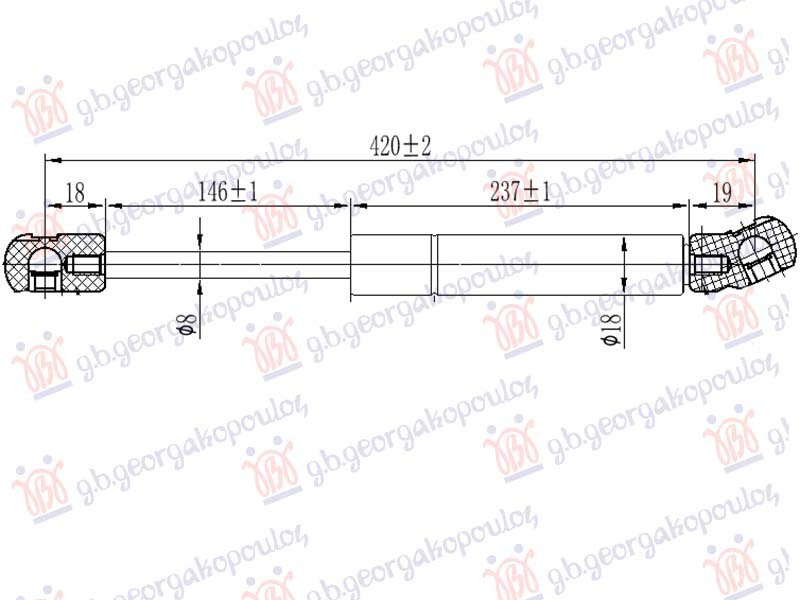 AMORTIZER HAUBE (420L-295N)