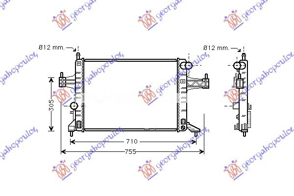 HLADNJAK MOTORA 1.4-1.8 MAN+/-A/C(54x38)CEV DIJAG