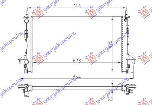 HLADNJAK MOTORA ZA SVE MODELSE BENZIN/DIZEL (+/-AC) (69x42) -07 (VALEO)