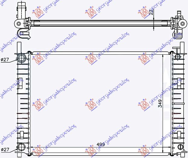 HLADNJAK MOTORA  1.3 +/-AC (50x35.6)