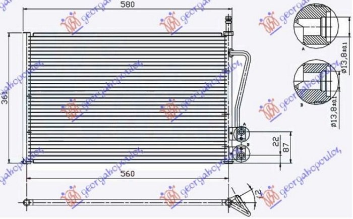 HLADNJAK KLIME BENZIN - 1.4 TDCi DIZEL (530x335x16) (NRF)