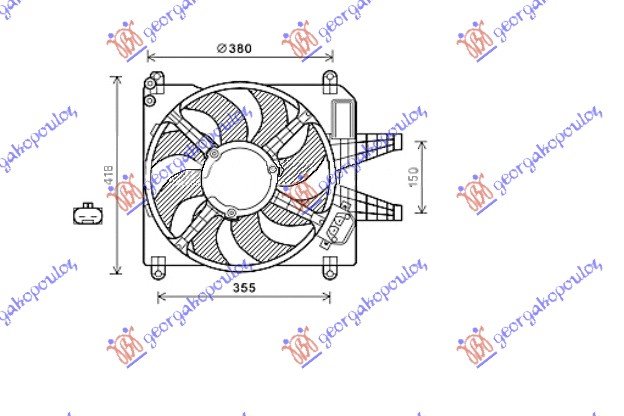 VENTILATOR KOMP.1.8-2.0 BENZIN + KLIMA