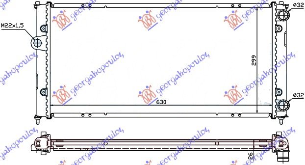 HLAD MOTORA 1.6 8V-1.8 16V-2.0 (63x32)