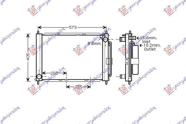 HLADNJAK MOTORA (+AC) (51x38x38) (VALEO)