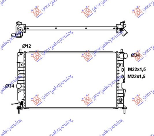 HLADNJAK MOTORA 1.6-1.816V A/C (61x37)