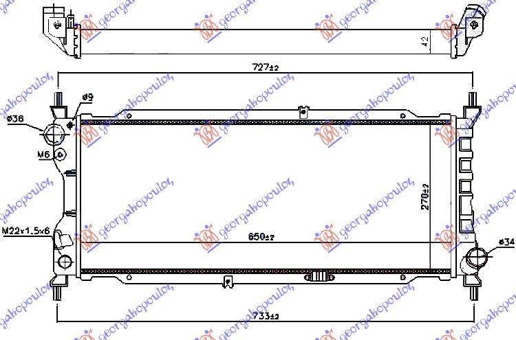 HLADNJAK MOTORA 1.7 DIESEL (65x27)