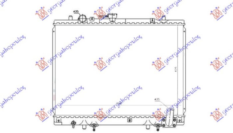 HLADNJAK MOTORA 2.5 DIZEL (AUTOMATSKI) (425x600) (KOYO)
