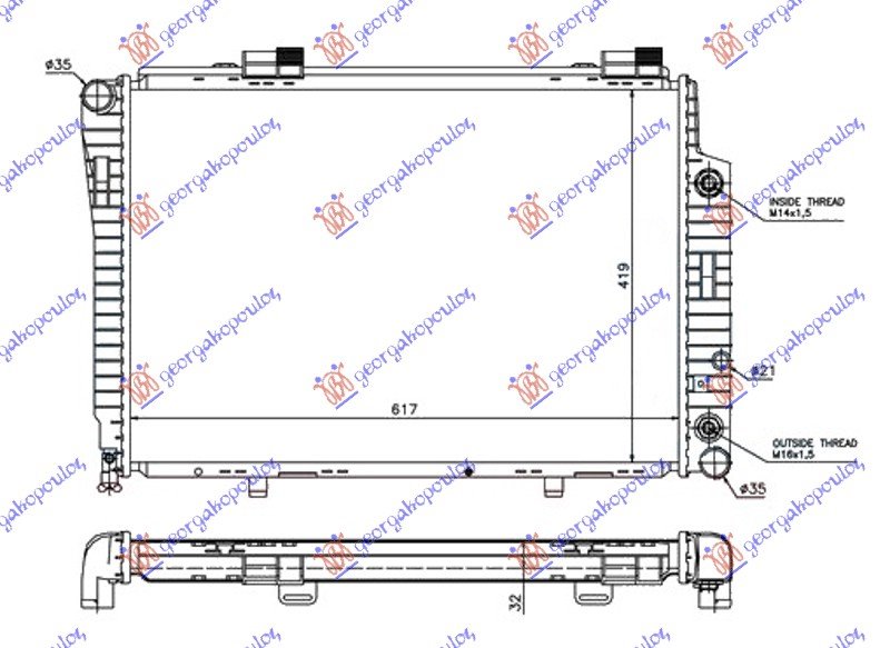 HLAD. MOTORA SVI MODELI DIZEL +A/C (61.5