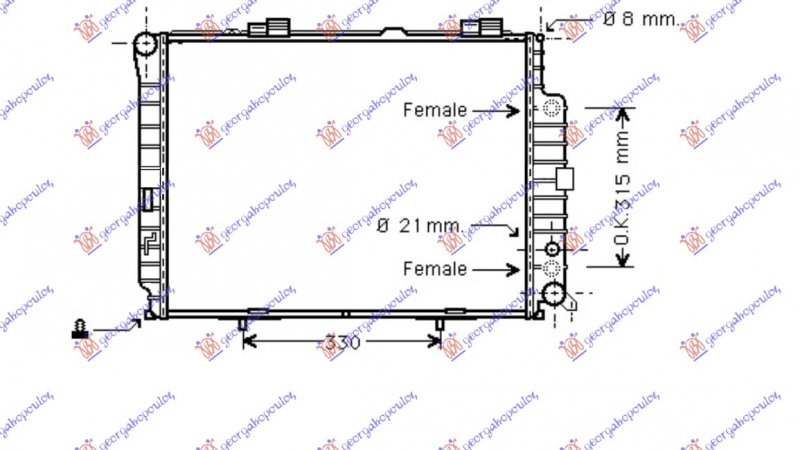 HLADNJAK MOTORA 3.0 DIZEL (AUTO) (640x489) (NRF)