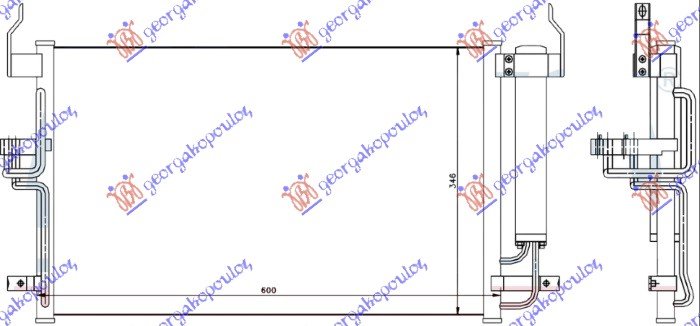 HLADNJAK KLIME BENZIN (55x34.5x20)