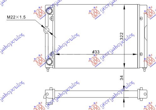 HLADNJAK MOTORA 1.4/1.6 (430x320) (NRF)