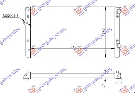 HLADNJAK MOTORA 1.9 TD (63x38)