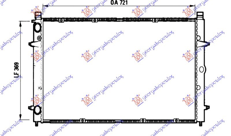 HLADNJAK MOTORA 1.8/2.0/2.5/2.8 BENZIN - 1.9/2.4 D/TD 2.5 TDI DIZEL (720x360x32) (NRF)