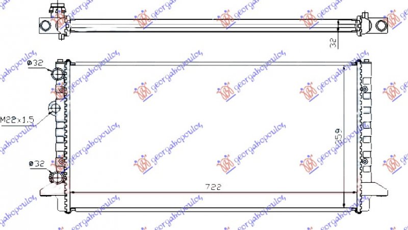 HLADNJAK MOTORA BENZIN/DIZEL (AUTO) (72x37) (NRF)