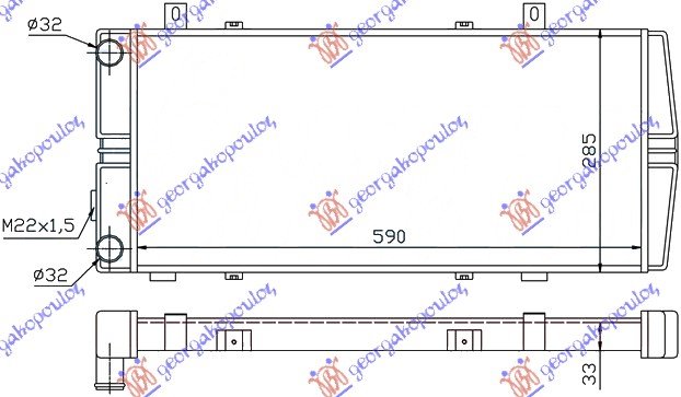 HLADNJAK MOTORA 1.6 (59x28)