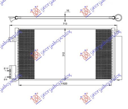 HLADNJAK KLIME BENZIN-DIZEL (62.7x29.5)