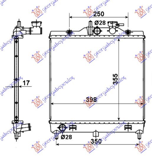 HLAD MOT.1.0i-1.1i 12V +/-A/C (35.5x39.8