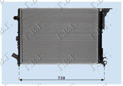 HLADNJAK MOTORA +A/C (39x39.5X1.9)