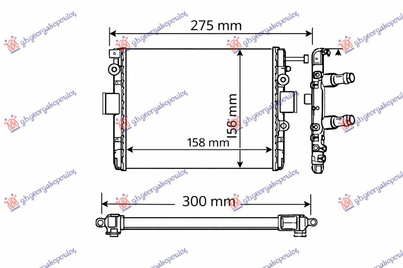 HLADNJAK MOTORA 2.8 DIZEL TDi (650x440x32) (MEHANICKI SPOJ) (VALEO)