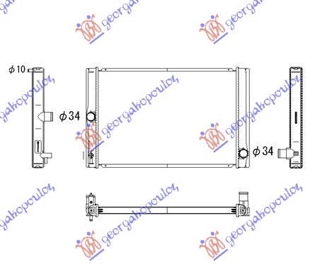 HLADNJAK MOTORA 1.4 D4d (55x37)