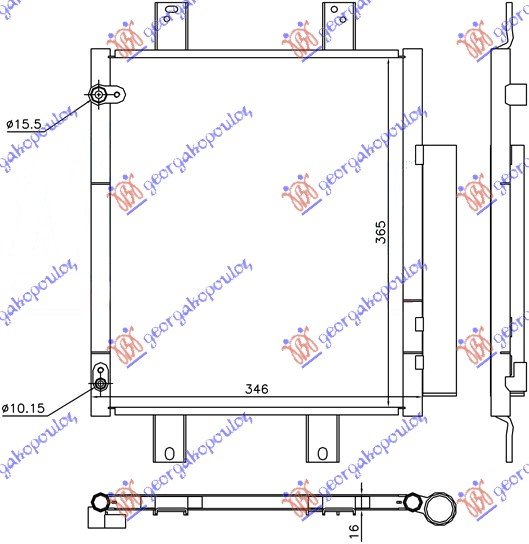 HLADNJAK KLIME 1.0i12V-1.3 16V (33x36.8)