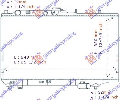 HLADNJAK 1.6-1.8CC 16V +/-A/C(64.8X35)