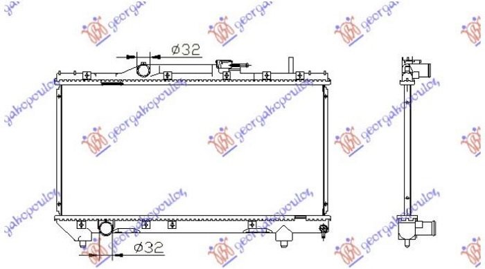 HLADNJAK MOTORA 1.6/1.8CC 16V (32.5x66) (KOYO)