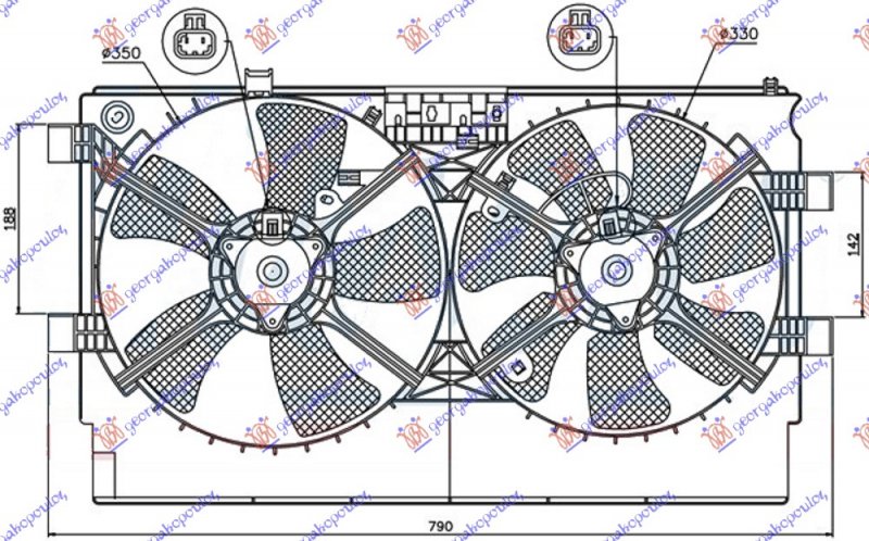 VENTILATOR KOMPLET DUPLI BENZIN