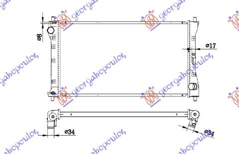 HLADNJAK MOTORA 2.0 DDiS DIZEL (MAN) (675x370x26) (VALEO)