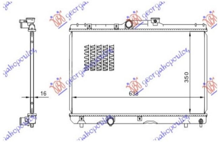 HLADNJAK MOTORA 1.3/1.6 (+/-AC) (63.8x35) (KOYO)