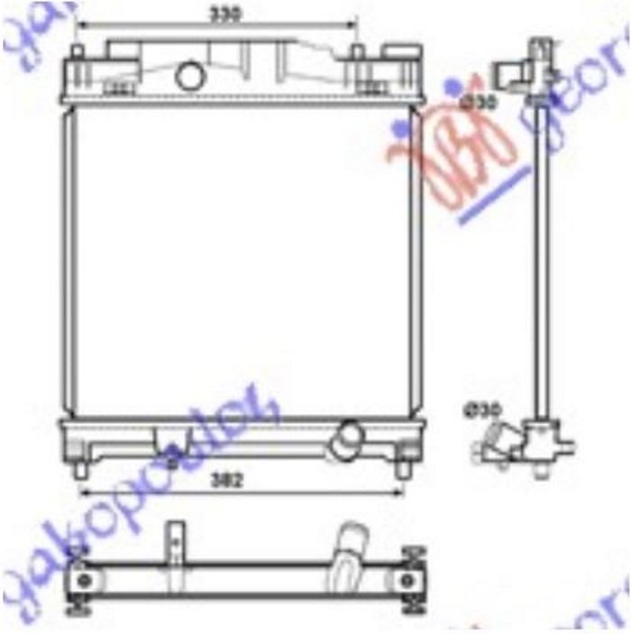 HLADNJAK MOTORA 1.0/1.3 BENZIN (37x40) (KOYO)