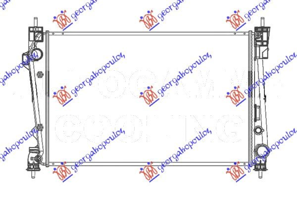 HLADNJAK MOTORA 1.6 JTDM (620x398x26) (NRF)